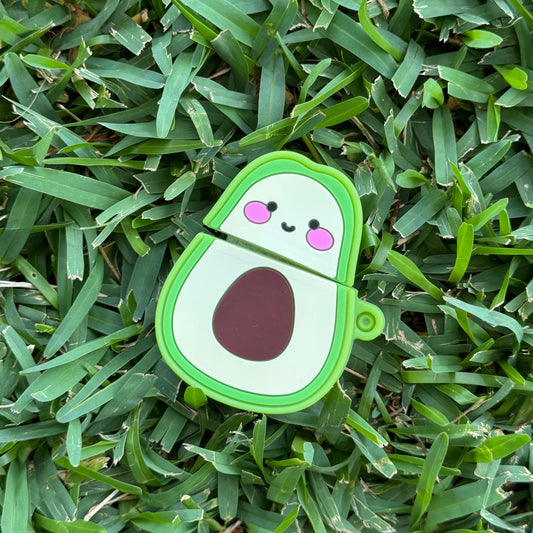 Avocado AirPods Case with Keychain, Shock-Proof Silicone Skin Full Protective Cover