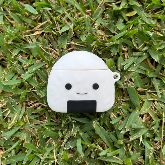 Cute Mochi Rice AirPods Case with Keychain
