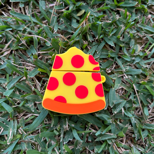 Pepperoni Pizza 3D Cartoon AirPods Case with Keychain