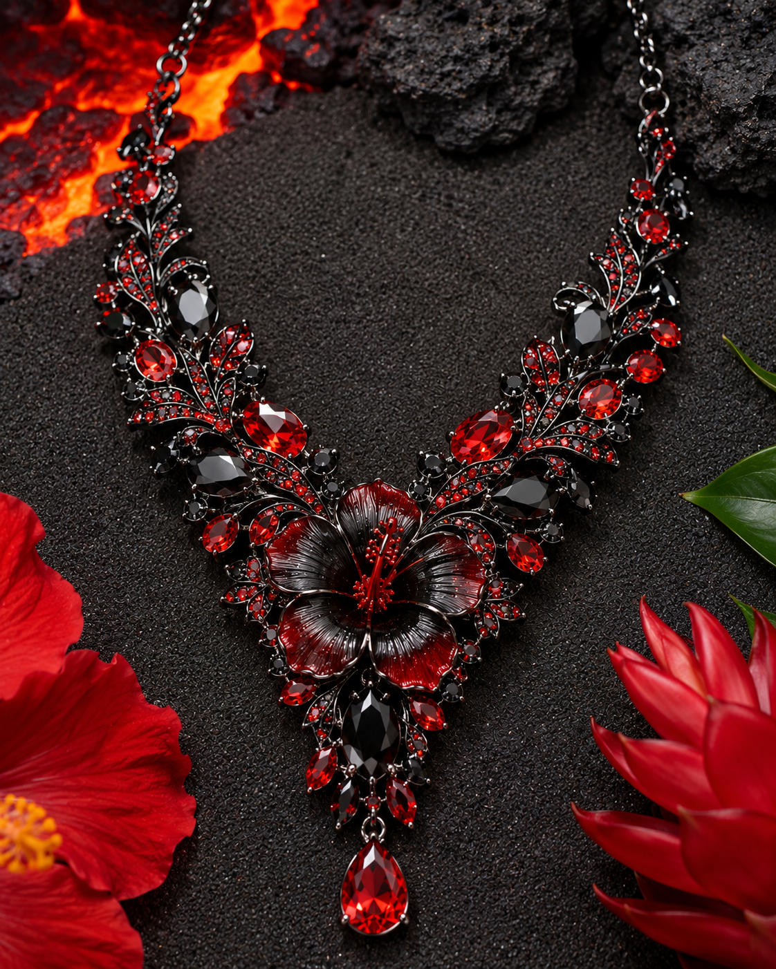Midnight Volcano Necklace