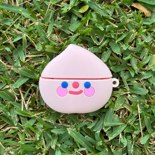 Smiling Peach AirPods Pro Case with Keychain