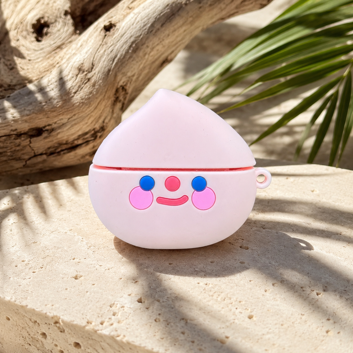 Smiling Peach AirPods Pro Case with Keychain