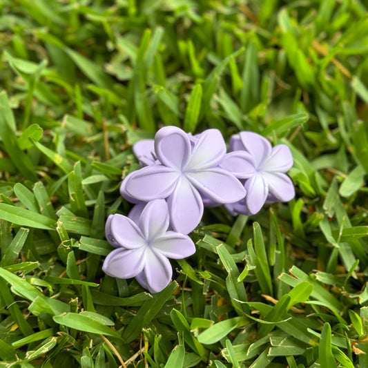 Colored Hawaiian Plumeria Flower Claw Hair Clips for Women