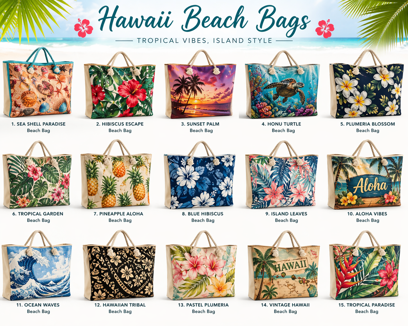 Hawaii Beach Bags