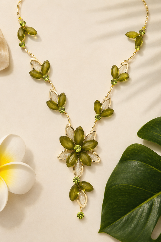 Tropical Olive Blossom Necklace