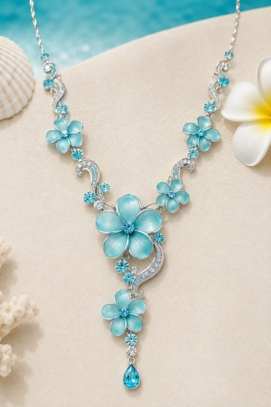 Ocean Breeze Plumeria Necklace