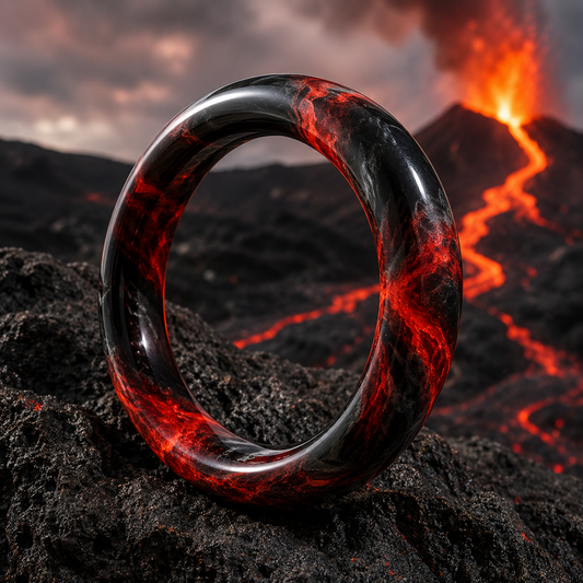 Volcano Lava Stone Bangle