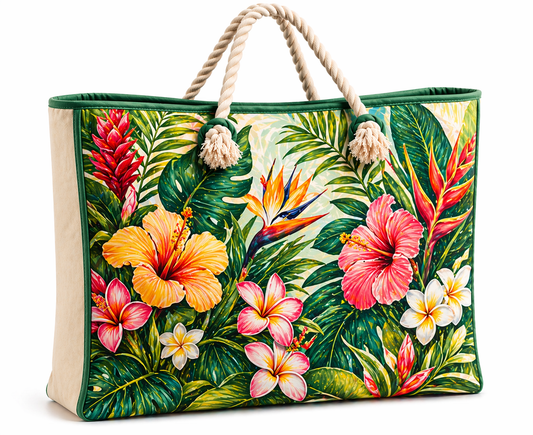 Tropical Garden Beach Bag