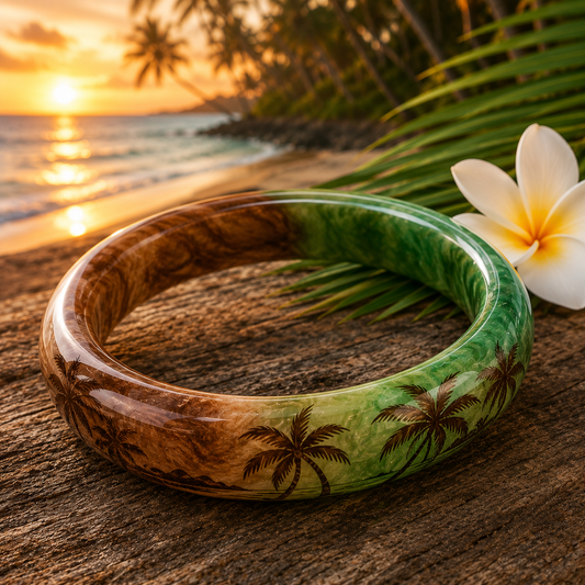 Coconut Palm Paradise Bangle