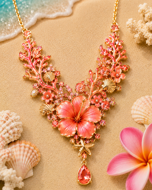 Hawaiian Coral Reef Necklace