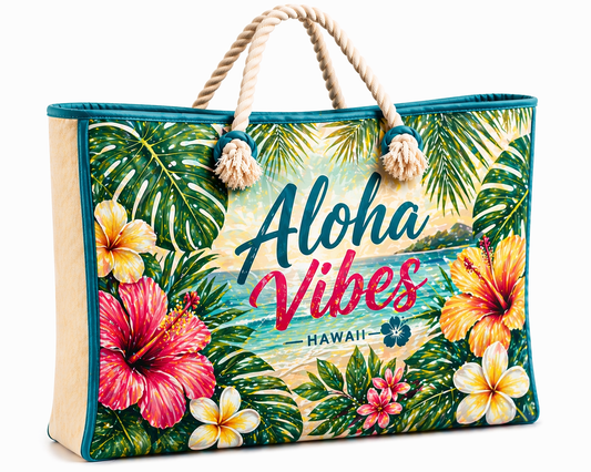 Aloha Vibes Beach Bag