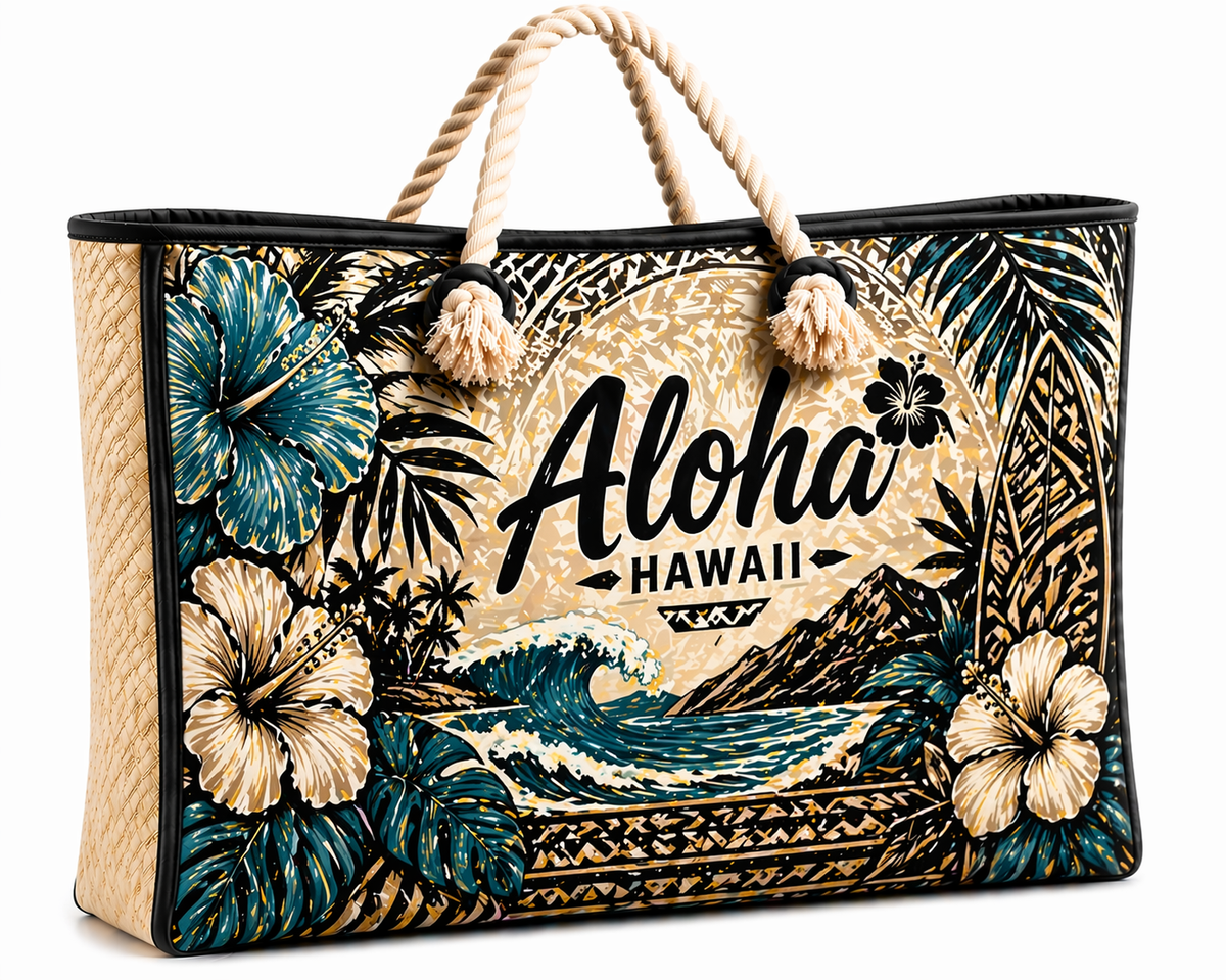 Hawaiian Tribal Beach Bag