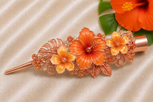 Haleakalā Sunrise Hair Clip – Sunrise Orange