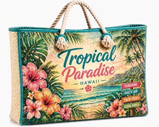 Tropical Paradise Beach Bag