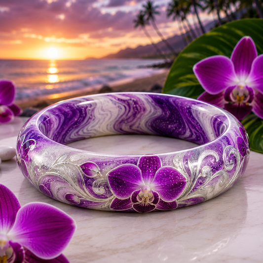 Island Orchid Elegance Bangle