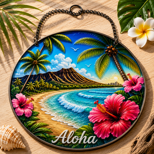 Hawaii Beach Style, Welcome Sign, Summer Sign, Home Decoration, Front Door Decoration