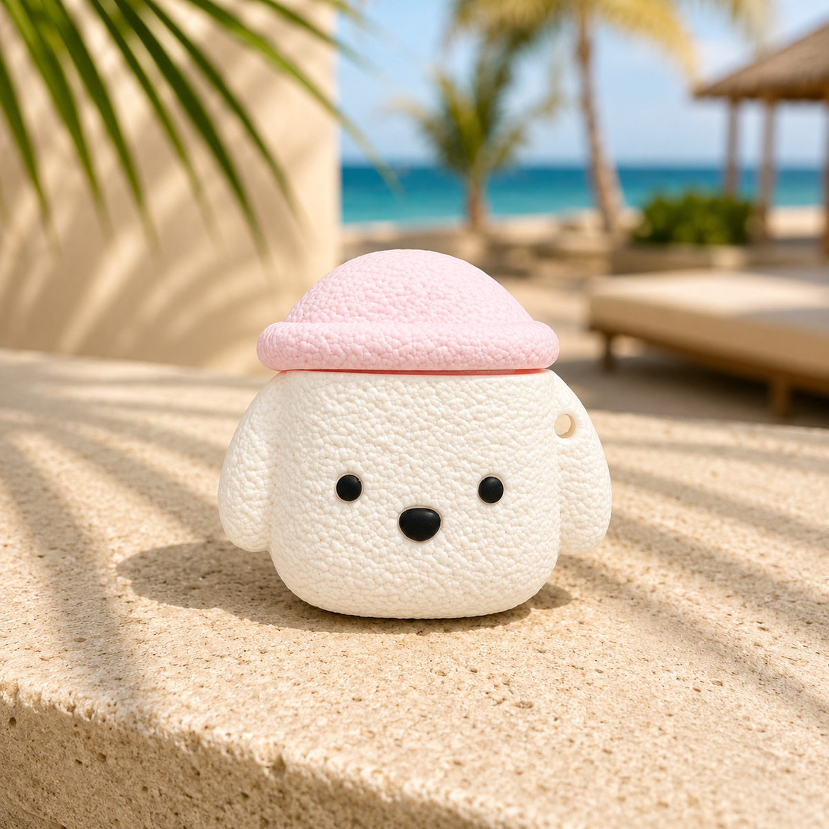 Teddy Bear AirPods Case with Keychain, Shock-Proof Silicone Skin Full Protective Cover