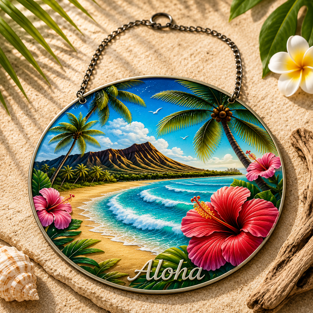 Aloha Beach Style, Welcome Sign, Summer Sign, Home Decoration, Front Door Decoration